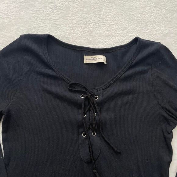 Abercombie & Fitch Y2K Long Sleeve Women's S 2000s Vintage Minimalist Witchy - Picture 2 of 3